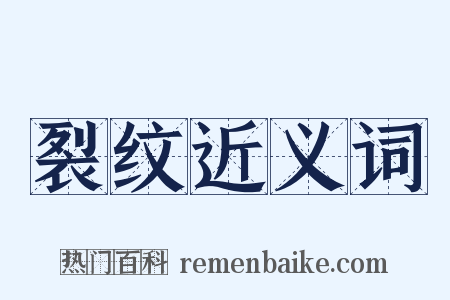 裂纹近义词是什么意思的图片